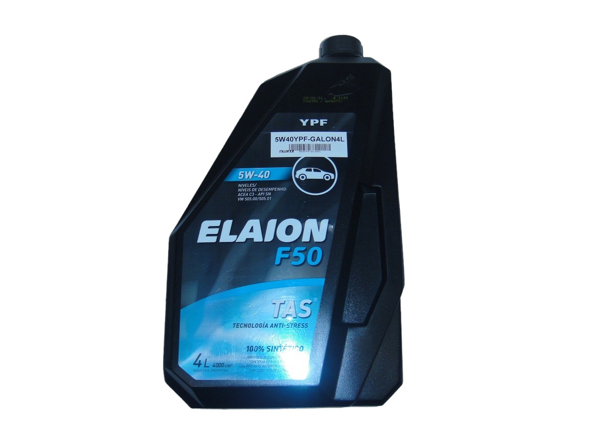 ACEITE MOTOR NAFTA CONCENTRADO 5W40 YPF 4 LITROS