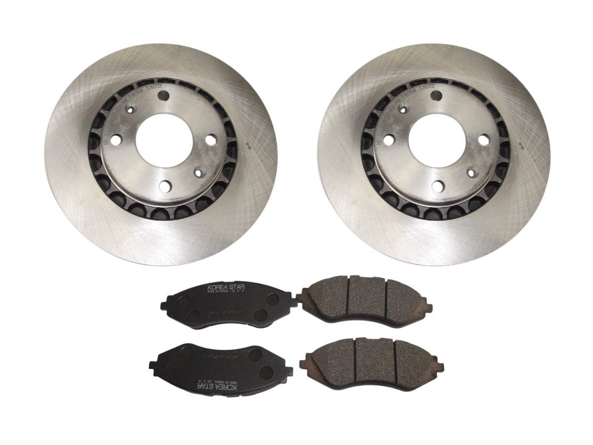KIT DISCOS Y PASTILLAS DE FRENO CHEVROLET AVEO  (KOREANO)