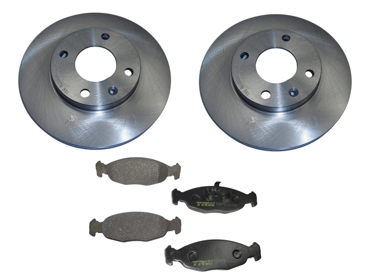 KIT DISCOS DE FRENOS CON PASTILLAS CHEVROLET CORSA / CELTA