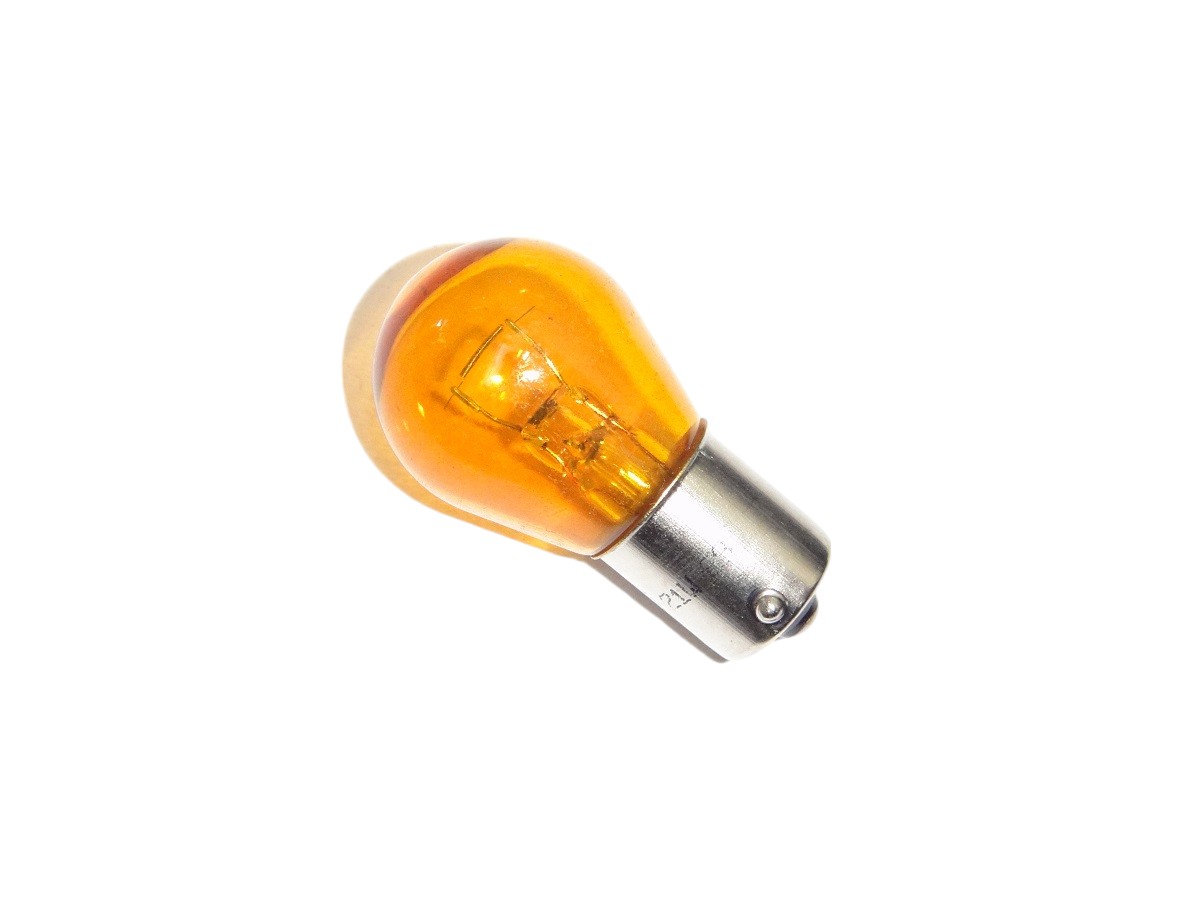 LAMPARA FARO SEÑALERO 21W/12V (PATAS PAREJAS COLOR AMBAR)