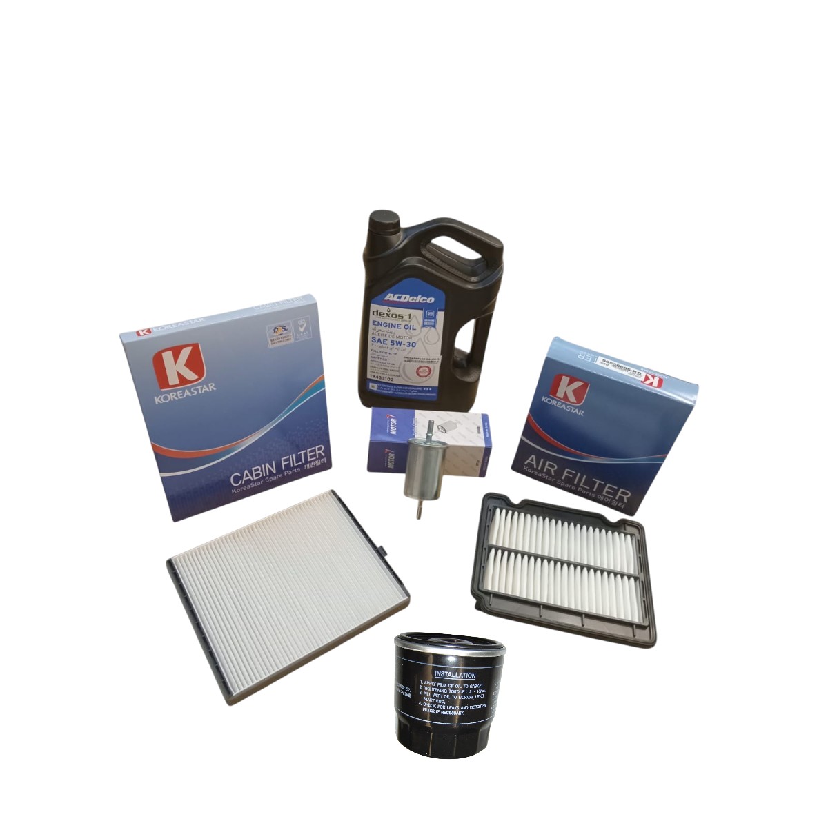KIT LUBRICANTE Y FILTROS AVEO 1.6 16V 2007/2011